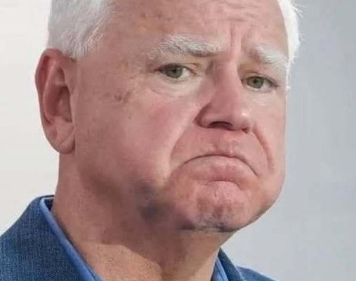 Tim Walz during confirmation announcement event