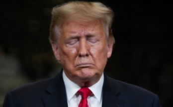 Trump standing quietly in Washington DC moment